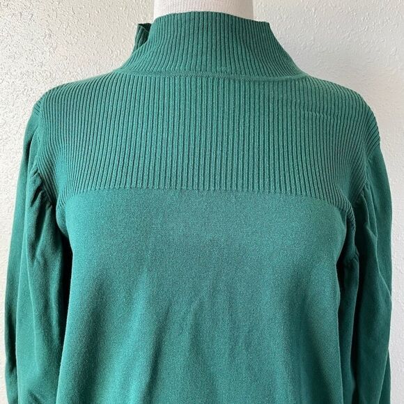 NWT Alfani Green Mock Neck Sweater Size L - Picture 2 of 9